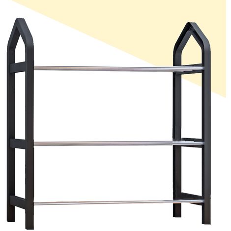 1pc scarpiera Organizer scatole per scarpe impilabili scaffale per scarpe scaffale per scarpe scaffale per scarpe panca per scarpe portaoggetti per scarponi da ingresso,Black