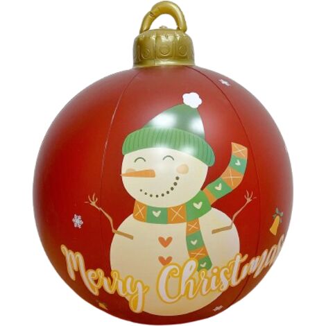 1PC Schneemann PVC Aufblasbare Weihnachtskugel - Weihnachtsdekoration - Weihnachtskugel - Weihnachtskugel für Weihnachten - Hofdekoration