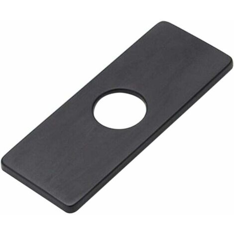 1PC Schwarze Küchenspüle Lochplatte für Badezimmerhahn, Waschbecken, Wasserhahn-Rosette aus gebürstetem Nickel
