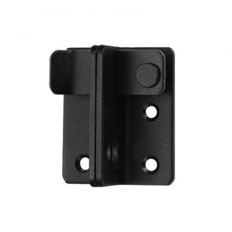 1pc Serrure de porte coulissante en acier inoxydable noir, loquet de porte, boulons de porte battante avec vis pour portes, fenêtres, armoires et jardins