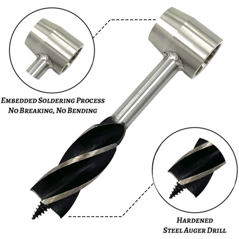 1pc Settler's Survival Tool, Gear Tool Auger, Auger Nail and Hand Hole Maker pour le camping, l'extérieur, la randonnée