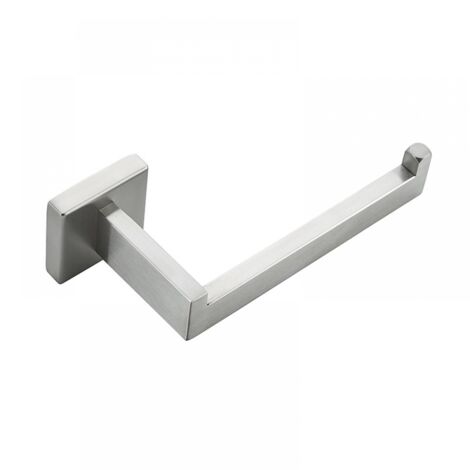 1pc Silver Toilet Paper Holder, Stainless Steel Roll Toilet Paper Holder for Bathroom and Kitchen (Square)