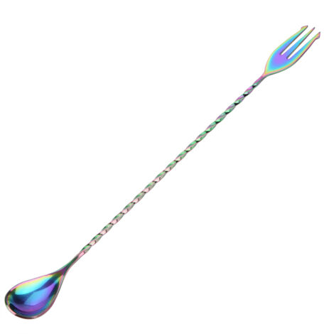 1Pc Stainless Steel Cocktail Spoon Beverage Coffee Mixing Layering Tool with Long Handle(1)