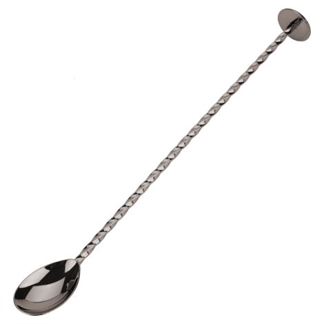 1Pc Stainless Steel Cocktail Spoon Beverage Coffee Mixing Layering Tool with Long Handle(9)