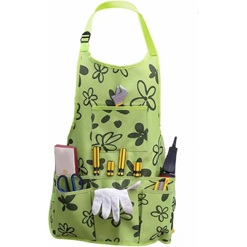 1PC Tablier de jardin en tissu Oxford épaississement outils de jardin ceinture multifonction étanche résistant à l'usure pour femmes hommes