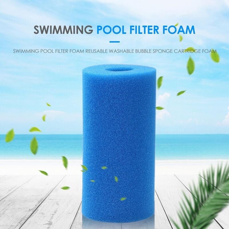 Linghhang - 1pcs 20 x 10 x 4cm réutilisable eau lavable piscine filtre éponge colonne concentrique cylindre filtre éponge - blue