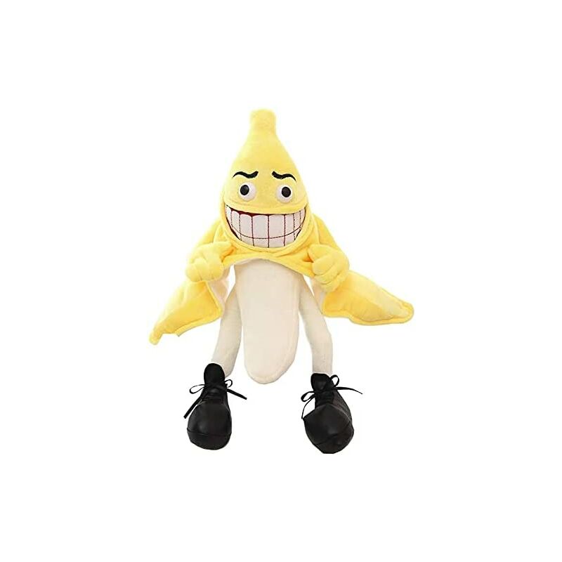 1pcs 40cm New Evil Banana Man Funny Novelty Unisex Plush Toy Fruit Cute Soft Stuffed Doll People Dash Doll Kawaii Toy Kids Gift (40cm)
