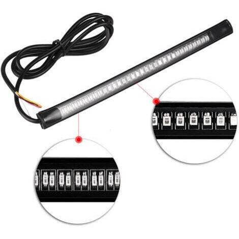 1pcs, 48 Feux Stop Led pour Moto Voiture Vélo Feux Clignotant Bande de Lumière 12V