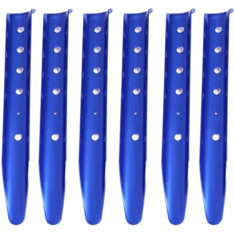 1pcs 6X piquets de tente de neige et de sable - légers pour le camping randonnée sac à dos (bleu)