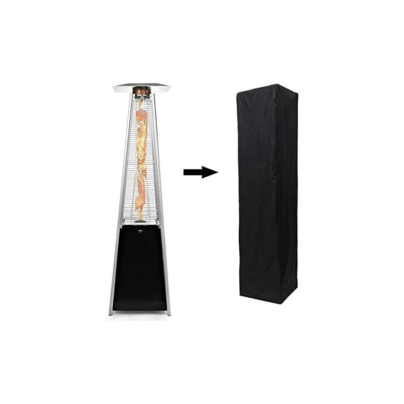 Linghhang - 1 paquet de housse de chauffage de terrasse (87 x 24 x 21 pouces), tissu Oxford 210D imperméable, conception anti-poussière et