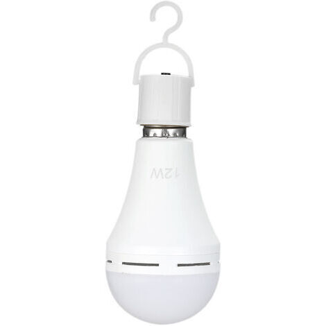 1pcs ampoules LED d'urgence rechargeables multifonctionnelles 12W 60W équivalent 6000K lampes lumineuses suspendues extérieures pour panne de courant camping fêtes de jardin--E26/E27, AC100 240V