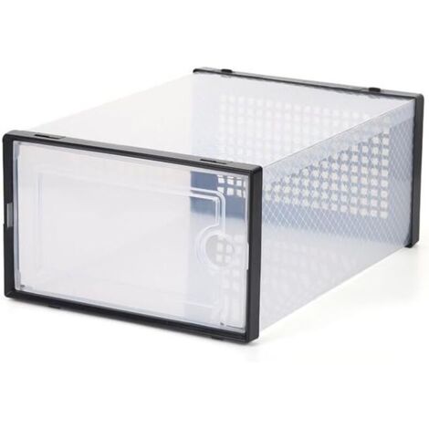 1pcs Armoire à Chaussures, Réglables Étagère à Chaussures, Empilable Meuble Chaussure en Métal Armoire à Chaussures Portable Cube, Armoire à Chaussures en Plastique Anti-poussière DIY