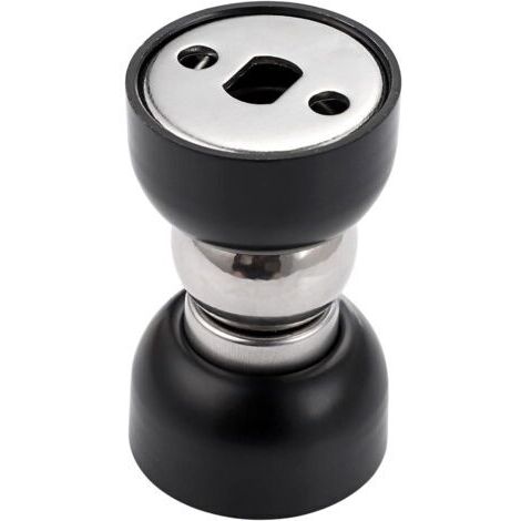1pcs Arrêts de portes magnétiques butoir de porte en acier inox butée de porte avec vis (mini ,noir)