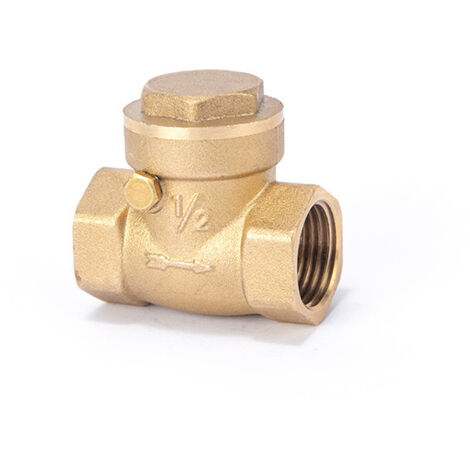 1pcs clapet anti-retour de et de collecteur d'eau, clapet anti-retour pivotant Dn15 1/2 femelle en laiton clapet anti-retour d'eau clapet anti-retour à filetage à sens unique pour empêcher le reflux d