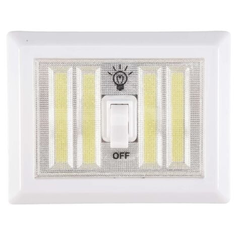 1pcs COB Wall Lamp Switch LED Battery Powered Garage Cabinet Closet Emergency Camping Night Lights