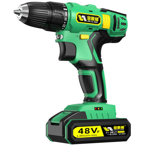 1pcs Cordless Drill Driver, 30min Quick Charger(60Nm), 2×2.0Ah 18V Batteries, Hammer Drill Self-Locking Chuck, Accessories, Storage Pouch