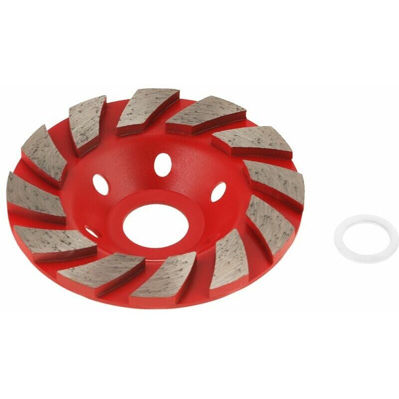 Hoopzi - 1pcs Diamond Grinding Wheel Disc Segment Sanding Disc for Granite Masonry Stone Concrete Ceramic Polishing, Outside Diameter 100mm (Red)