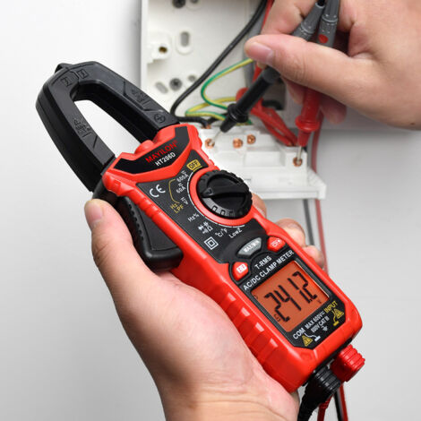 1pcs Digital AC/DC Current Clamp Meter Professional Multimeter, Current/Voltage/Diode/Temperature/Resistance/Frequency/Diode/Capacitance/Duty Cycle/(Battery Not Included) HT206D