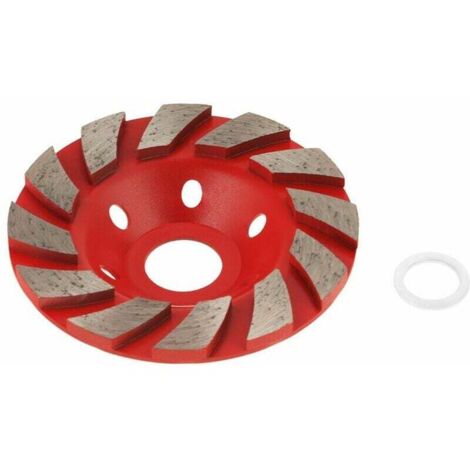 1pcs Disque de Meule Diamantée Segment Disque de Ponçage pour Granit Maçonnerie Pierre Béton Céramique Polissage, Diamètre Extérieur 100mm (Rouge)