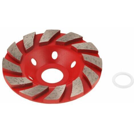 1pcs Disque de Meule Diamantée Segment Disque de Ponçage pour Granit Maçonnerie Pierre Béton Céramique Polissage, Diamètre Extérieur 100mm (Rouge)