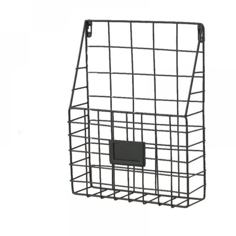 1pcs Étagère murale Porte-Magazine/Porte-revue Panier à Journaux Porte Revue Mural (Noir)