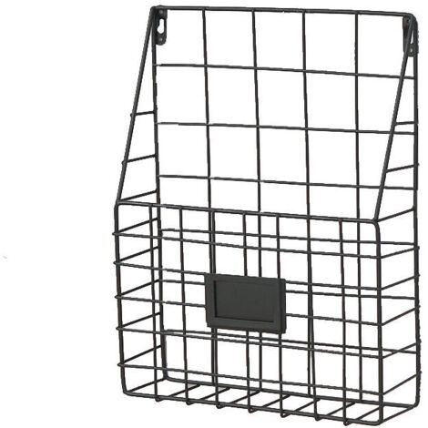 1pcs Étagère murale Porte-Magazine/Porte-revue Panier à Journaux Porte Revue Mural (Noir)