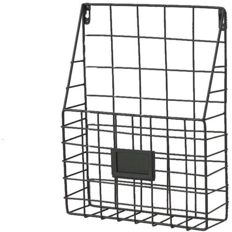 1pcs Étagère murale Porte-Magazine/Porte-revue Panier à Journaux Porte Revue Mural (Noir)