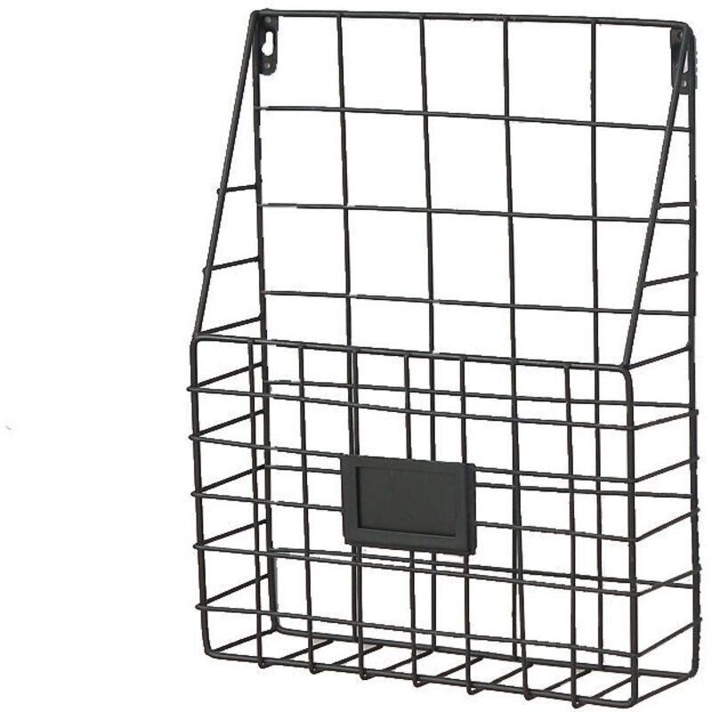 1pcs Étagère murale Porte-Magazine/Porte-revue Panier à Journaux Porte Revue Mural (Noir)