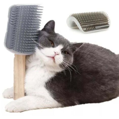 1PCS Gris Griffoir pour chat Brosse pour chat Brosse de massage pour montage d'angle pour chats