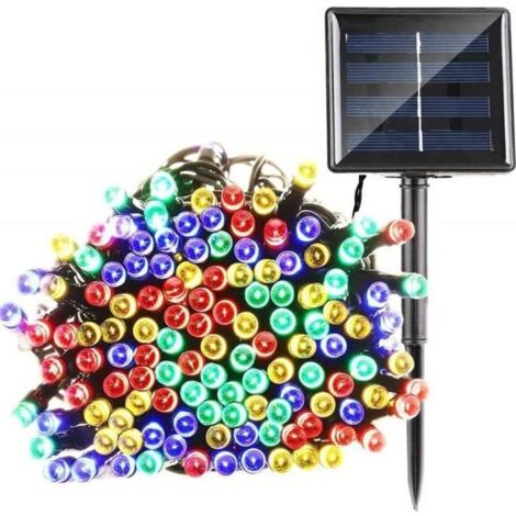 1pcs Guirlande Solaire Extérieure, 20M 200 LED Guirlande Lumineuse Solaire Etanche, 8 modes d'éclairage Lampe Décoratives pour