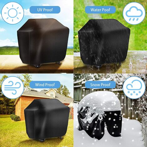 1pcs Housse Barbecue,Housse Barbecue Gaz Bache Barbecue de Protection BBQ Couverture Anti-UV Imperméable pour 145 x 61 x 117 cm