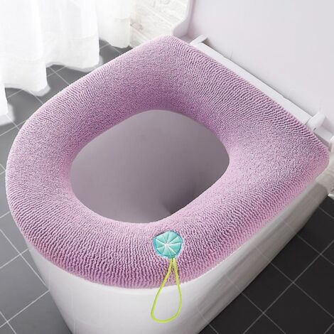1pcs Housse De Sige De Toilette Lavable - Modle Jaune  Soulever, Housse De Sige De Toilette, Housse De Sige De Toilette Pour Quatre Saisons, Houss