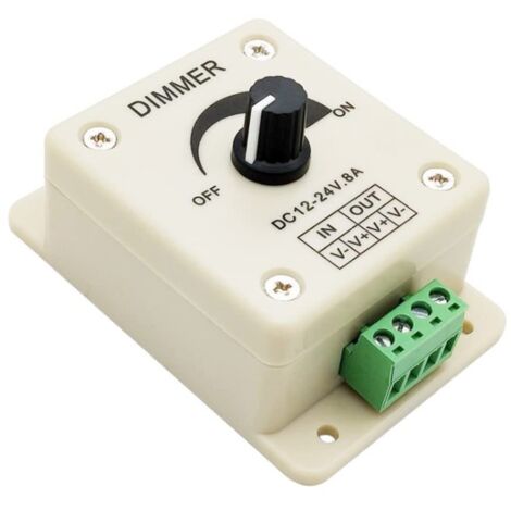 1PCS LED Light Dimmer, Adjustable Dimmer Controller Module Light Dimming Switches Single Color Controller DC 12V 24V 8A Adjustable Dimmer Switch