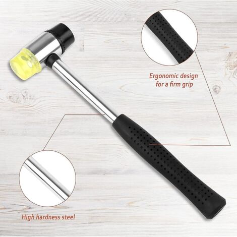 1pcs Maillet En Maillet Double Face Marteau  Pour Le Bois Lartisant Le Cuir