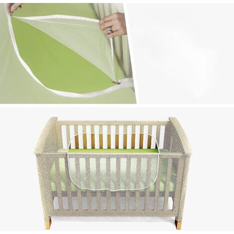 1pcs Moustiquaire Lit De Bb, Berceau Et Lit Parapluie Avec Fermeture Eclair Et Ouverture Rapide Et Facile - Confortable Et Universelle