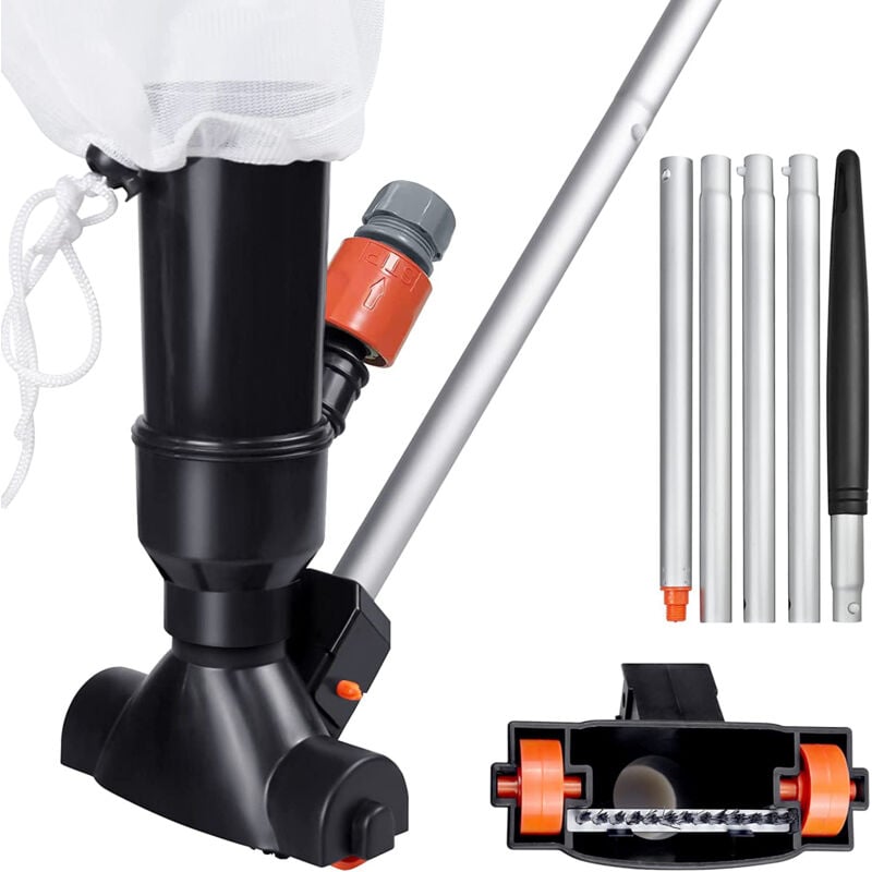 ZVD - 1pcs Pool Vacuum Cleaner with 5 Pole Section - Portable for Home, Pool, Pond, Mini Cleaning Jet