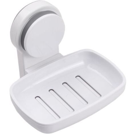 1PCS Porte Savon, Porte Savon Support, Ventouse Savon sans Perçage, Boîte à Savon Réutilisable, Porte Savon Auto-adhésif, Porte Savon Mural, Porte Savon pour Salle de Bain et Cuisine (Bl