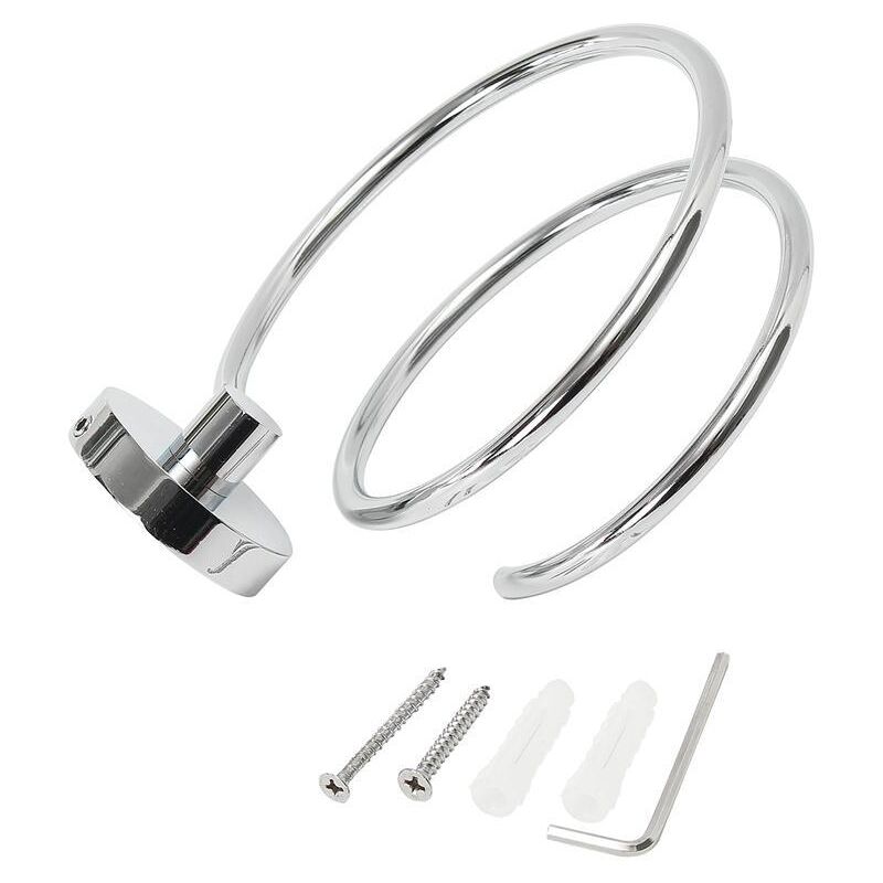 1PCS Porte Sèche Cheveux Mural, Rangement/Support de Sèche-Cheveux en 304 Acier Inoxydable, Accessoires pour Salle de Bain
