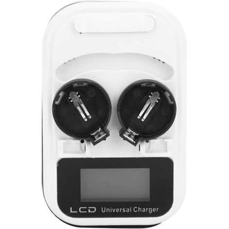 1pcs Rechargeable Button Lithium Battery Charger LCD Display Maximum 300MA Dual Slot Charger for LIR2016 LIR2025 LIR2032 100-240V