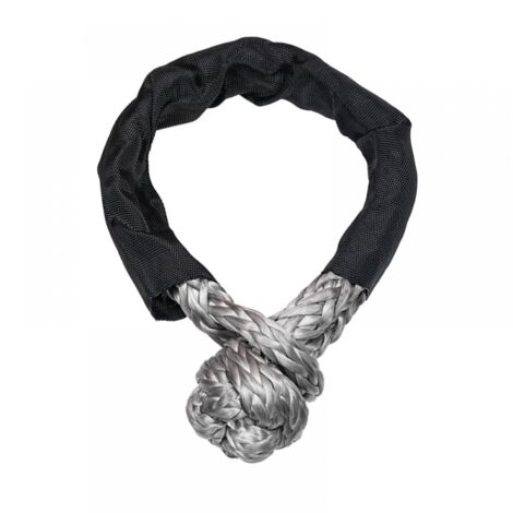 1Pcs Soft Shackle Towing Ropes for Truck ATV Marine, One-Piece Outdoor Recovery Straps, Gray