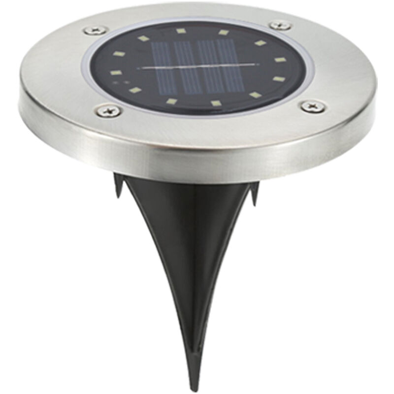 

1pcs 12 LED de energia solar En la tierra de la lampara Buried Camino al aire libre luz manera Decking del jardin lamparas subterraneos, blanco calido