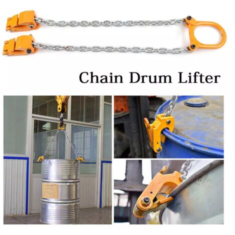 1Pcs STEEL DRUM / BARREL LIFTING SLING, Cric à chaîne de 1 tonne pour fûts & tonneaux