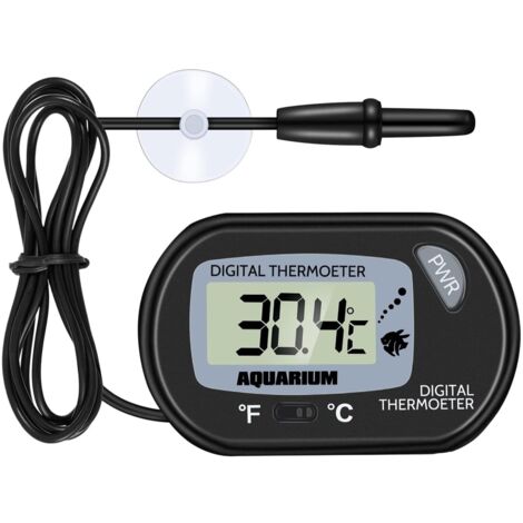 1pcs Thermomètre Aquarium - LCD Digital Thermometre avec Ventouse Et Sonde à Immersion pour Aquarium,Terrarium 3PCS