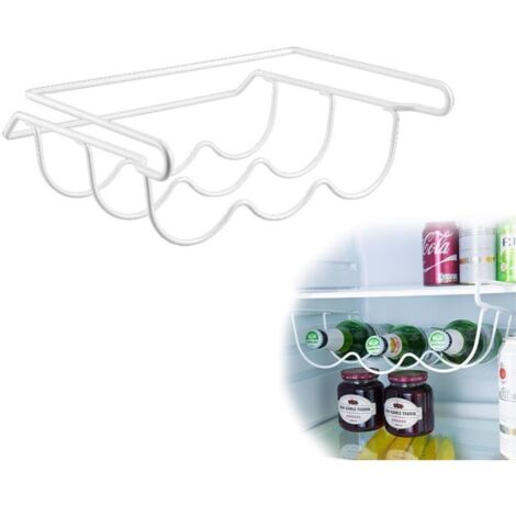 1pcs Universal Fridge Bottle Holder for 3 Bottles for Large Refrigerators Universal Hanging Under Fridge Compartment Bottle Holder [Energy Class A]