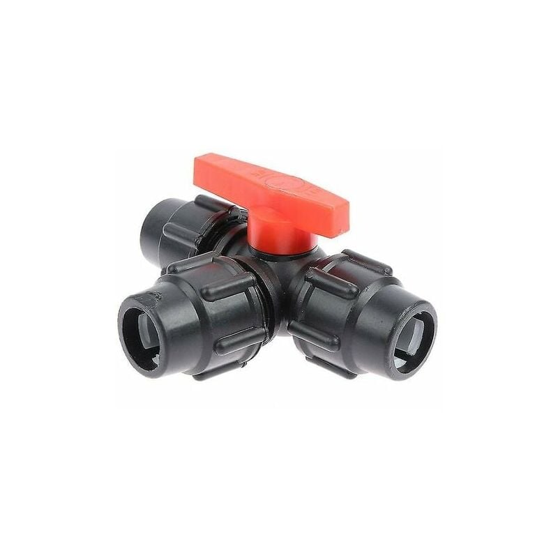 1pcs valve de tuyau de connexion rapide à trois voies Pe utile - A8 (noir 32mm)