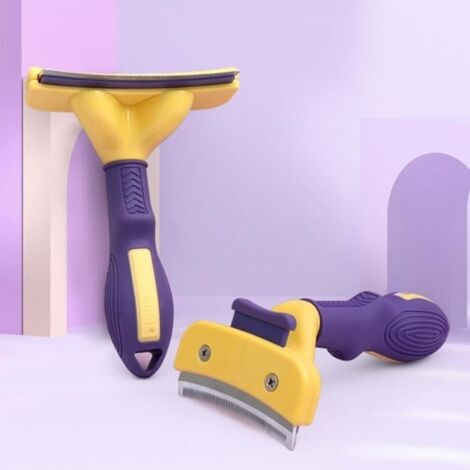 1pcs,Brosse d'épilation pour animaux de compagnie, peigne pour chats et chiens, poils longs et courts, tondeuse démêlante