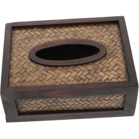 1pièce Boîte à Mouchoirs Rotin Tressé Porte-mouchoirs Décoratif pour Maison Bureau Et Voyage Rangement Pratique Et Vintage
