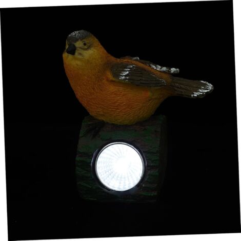 1pièce Lampe Solaire Décorative Oiseau Résine Éclairage De