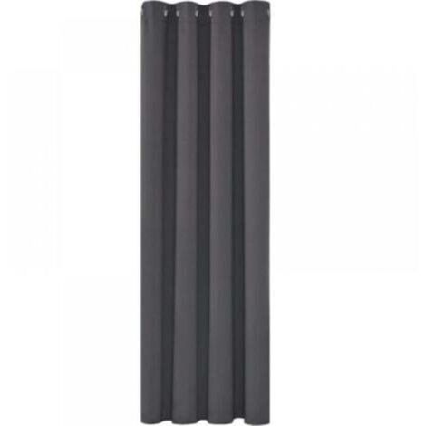 1Pièces Rideaux Occultants Isolant Thermique Anti Froid, 150x200 CM Design Moderne à Oeillets, Gris Foncé