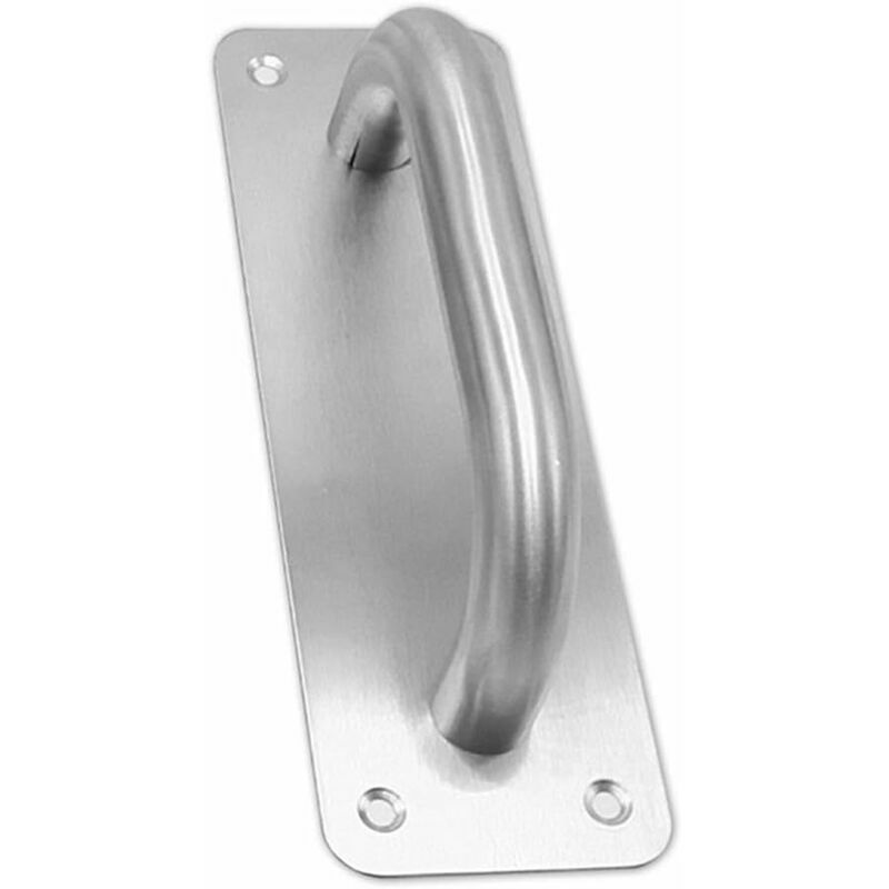 1Pieces Sliding Door Handle Heavy Duty Stainless Steel Pull Push Door Handles with Back Plate for Gate Handle Toilet Door Pull Plate Wooden Cabinet